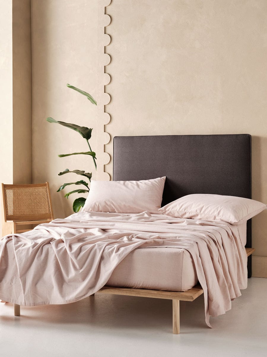 Linen House Bed Sheets LINEN HOUSE PLAIN DYED FLANNELETTE SHEET SET - ROSE