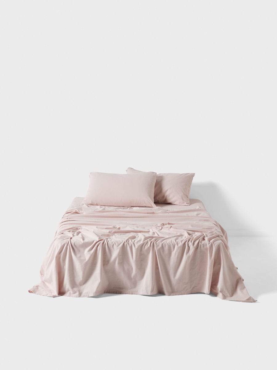 Linen House Bed Sheets LINEN HOUSE PLAIN DYED FLANNELETTE SHEET SET - ROSE