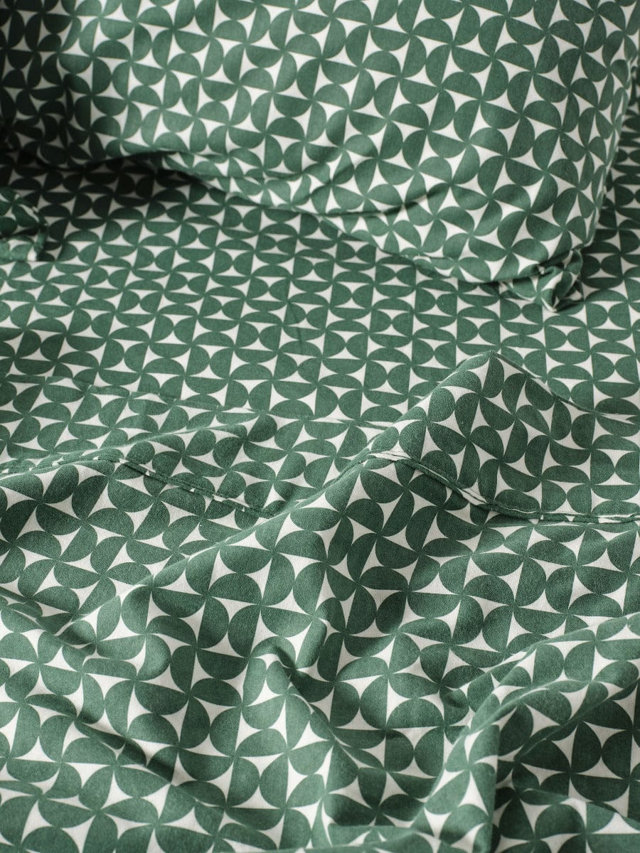 Linen House Bed Sheets LINEN HOUSE PLAIN DYED FLANNELETTE SHEET SET  - TYRA FOREST