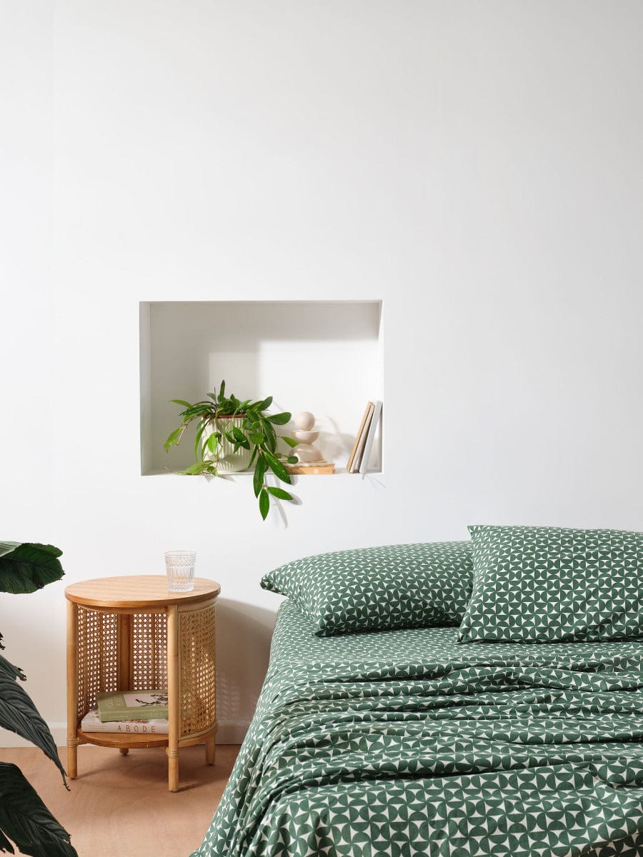 Linen House Bed Sheets LINEN HOUSE PLAIN DYED FLANNELETTE SHEET SET  - TYRA FOREST