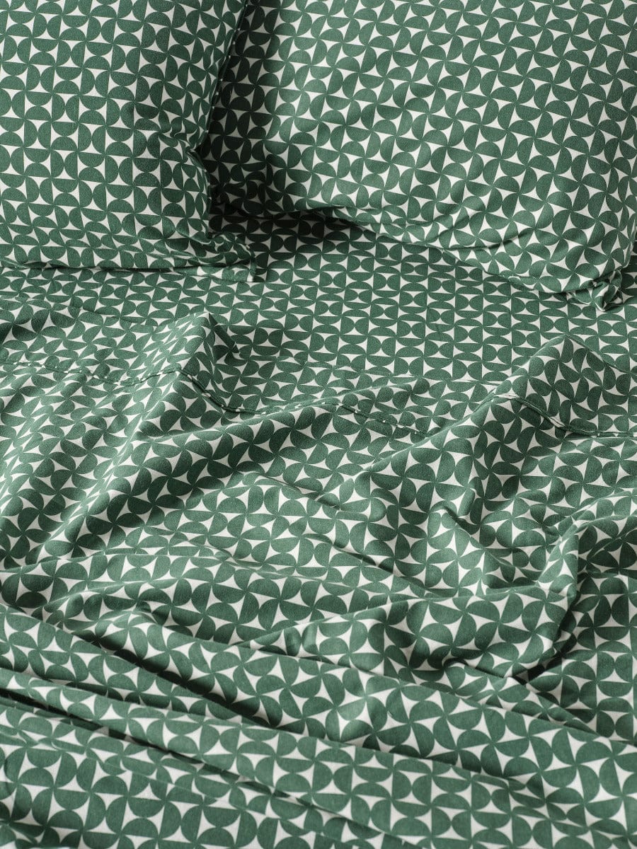 Linen House Bed Sheets LINEN HOUSE PLAIN DYED FLANNELETTE SHEET SET  - TYRA FOREST
