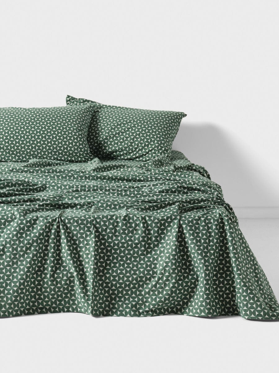 Linen House Bed Sheets LINEN HOUSE PLAIN DYED FLANNELETTE SHEET SET  - TYRA FOREST