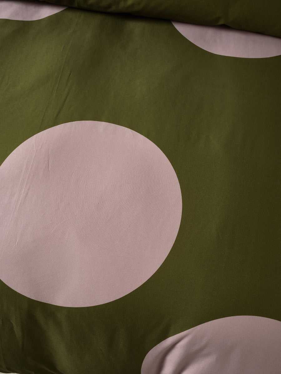 Linen House Quilt Cover LINEN HOUSE PLUTO | CLAY and OLIVE QUILT COVER SET