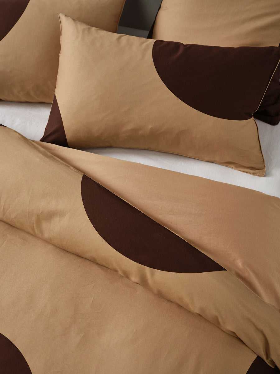 Linen House Quilt Cover LINEN HOUSE PLUTO | CLAY and OLIVE QUILT COVER SET