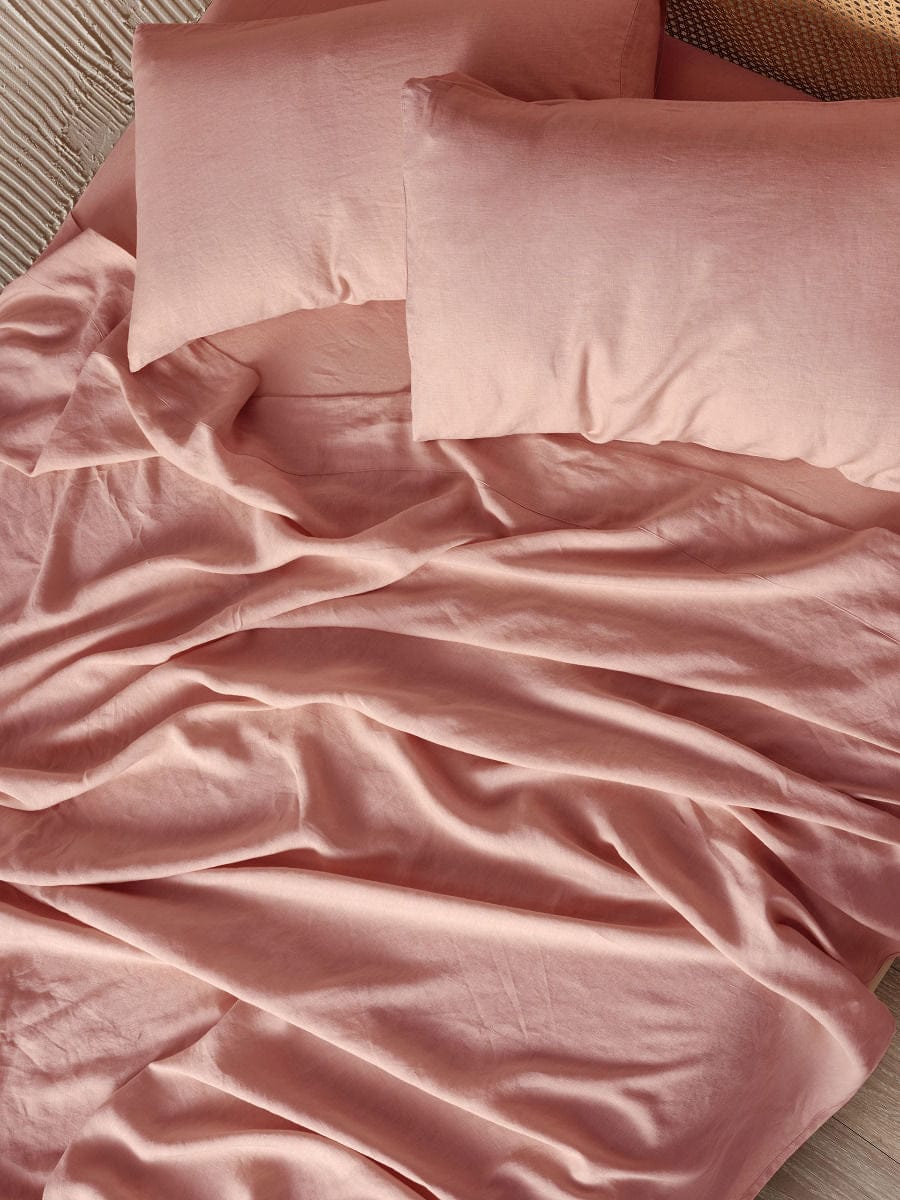 Linen House Bed Sheets LINEN HOUSE PURE LINEN ROSETTE SHEET SET