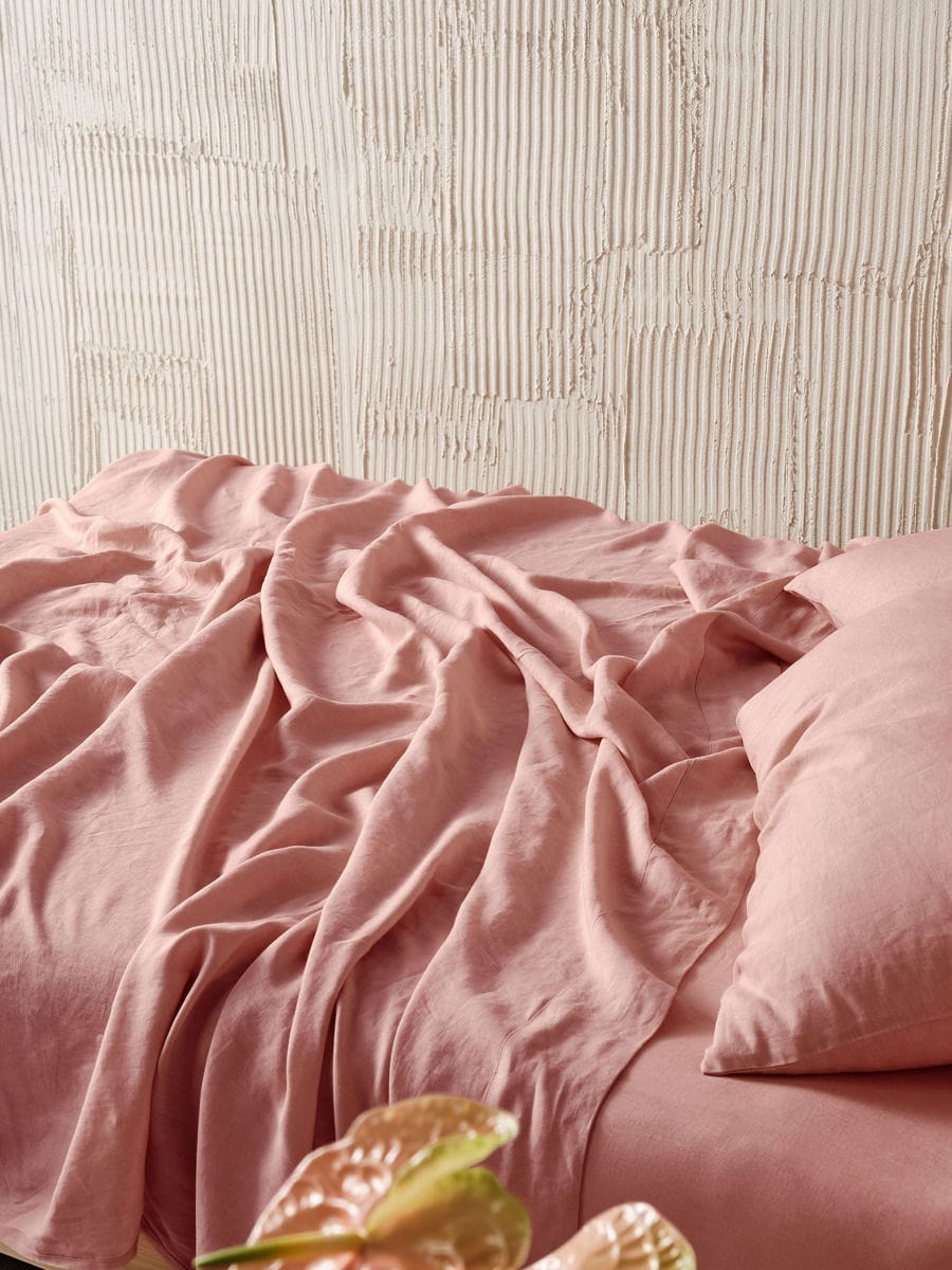 Linen House Bed Sheets LINEN HOUSE PURE LINEN ROSETTE SHEET SET