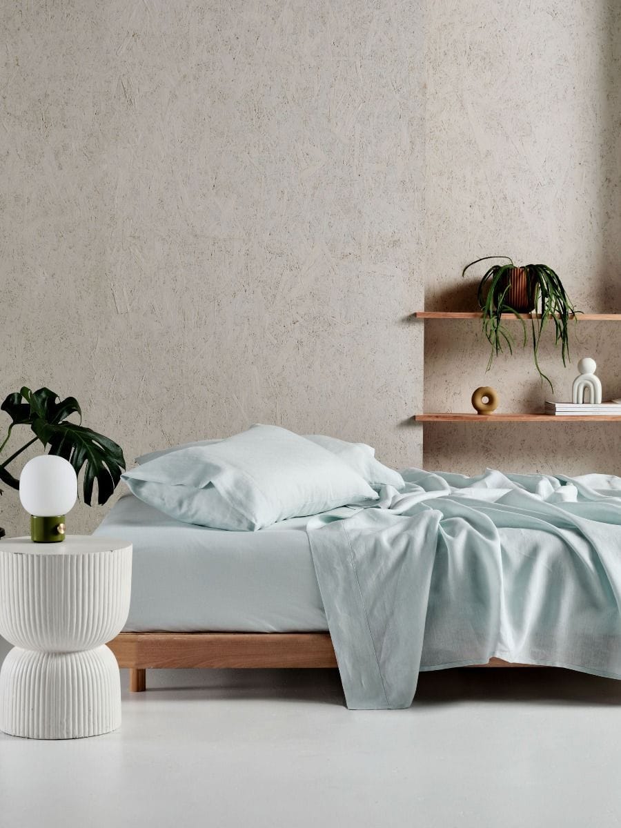 Linen House Bed Sheets LINEN HOUSE PURE LINEN SKY SHEET SET