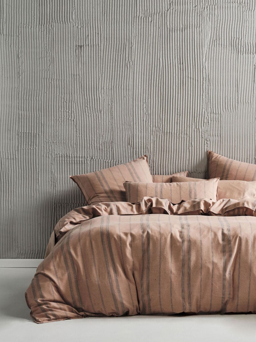 Linen House Quilt Cover LINEN HOUSE REJEANERATION HALI RUST QUILT COVER SET
