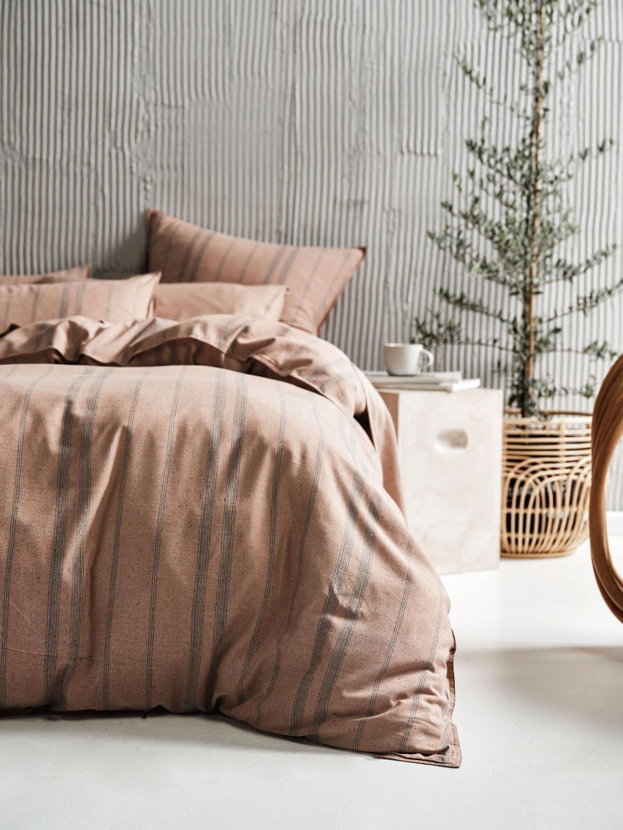Linen House Quilt Cover LINEN HOUSE REJEANERATION HALI RUST QUILT COVER SET