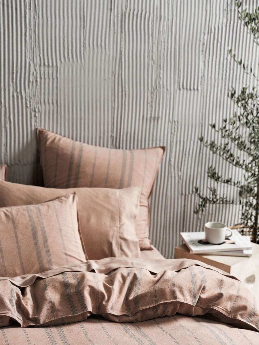 Linen House Quilt Cover LINEN HOUSE REJEANERATION HALI RUST QUILT COVER SET