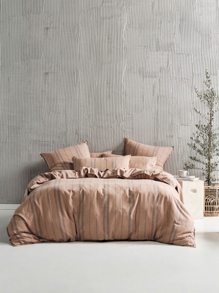 Linen House Quilt Cover LINEN HOUSE REJEANERATION HALI RUST QUILT COVER SET