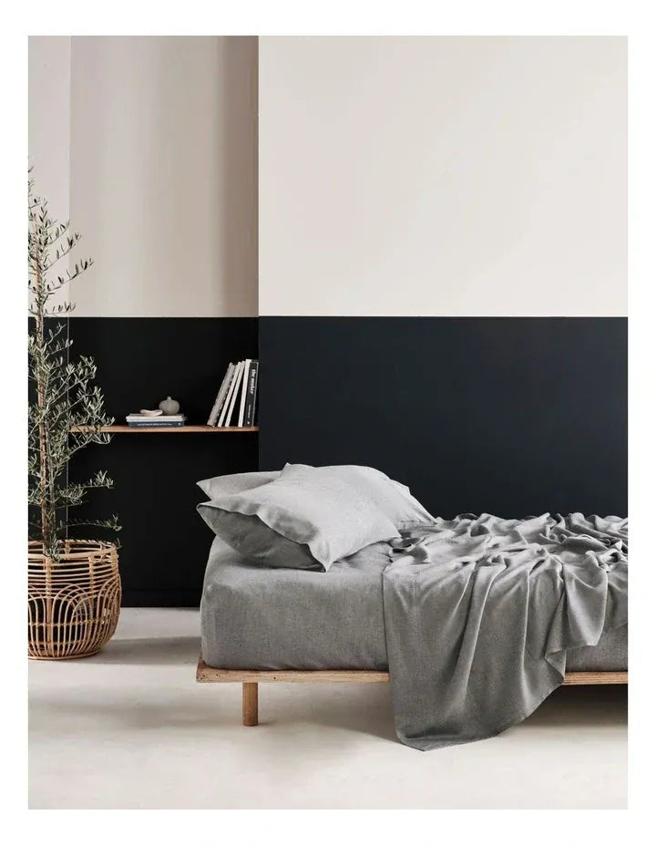 Linen House Bed Sheets LINEN HOUSE REJEANERATION RIALTA SHEET SET CHARCOAL