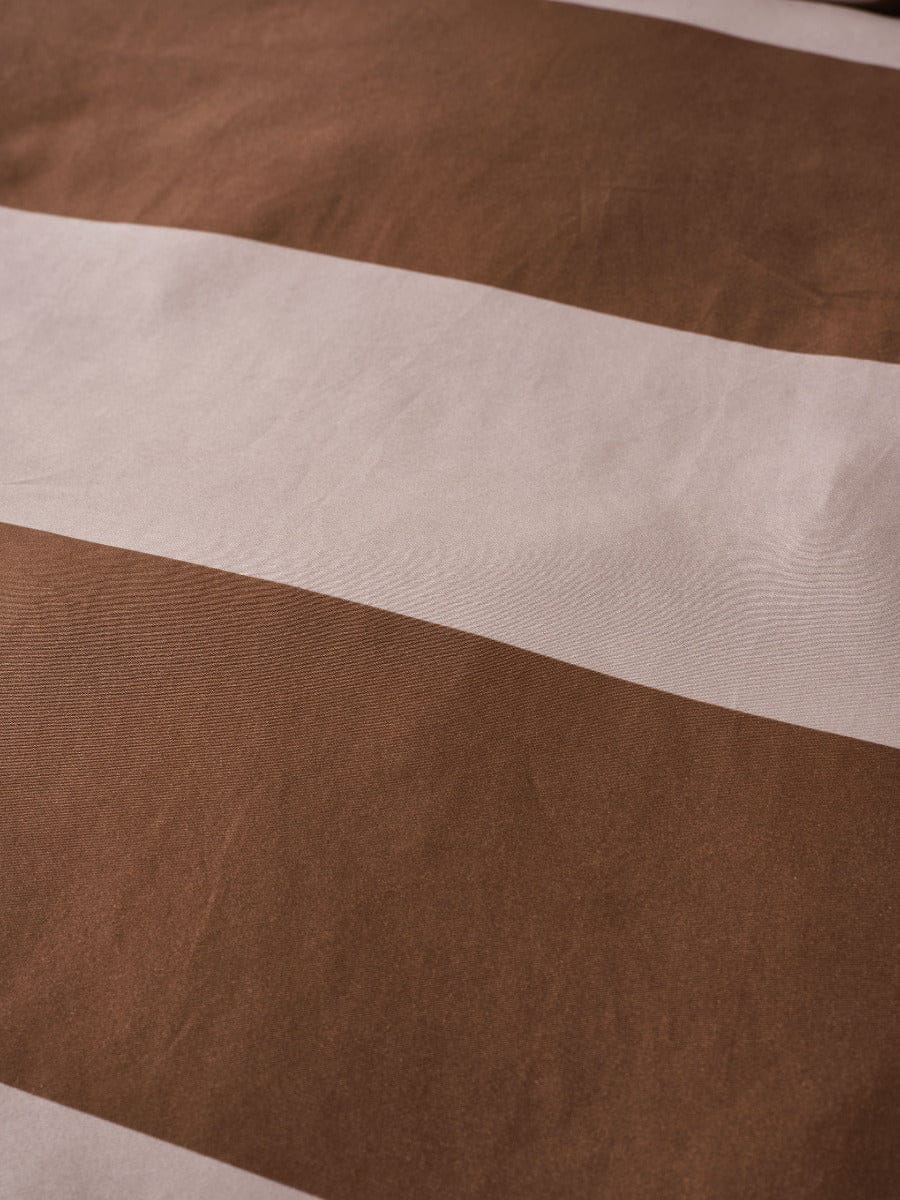 Linen House Quilt Cover LINEN HOUSE RUGBY STRIPE | ORCHID QUILT COVER SET