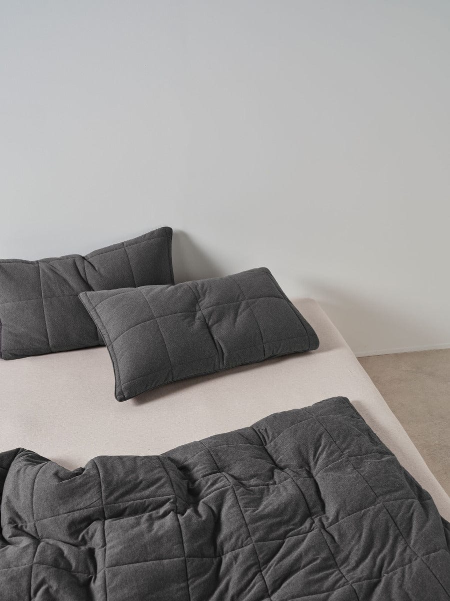 Linen House Quilt Cover LINEN HOUSE RYLAND | CHARCOAL QUILT COVER