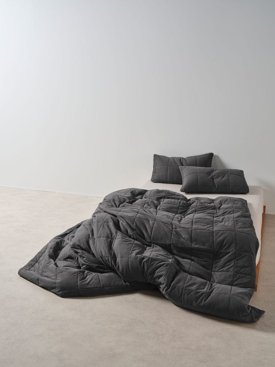 Linen House Quilt Cover LINEN HOUSE RYLAND | CHARCOAL QUILT COVER