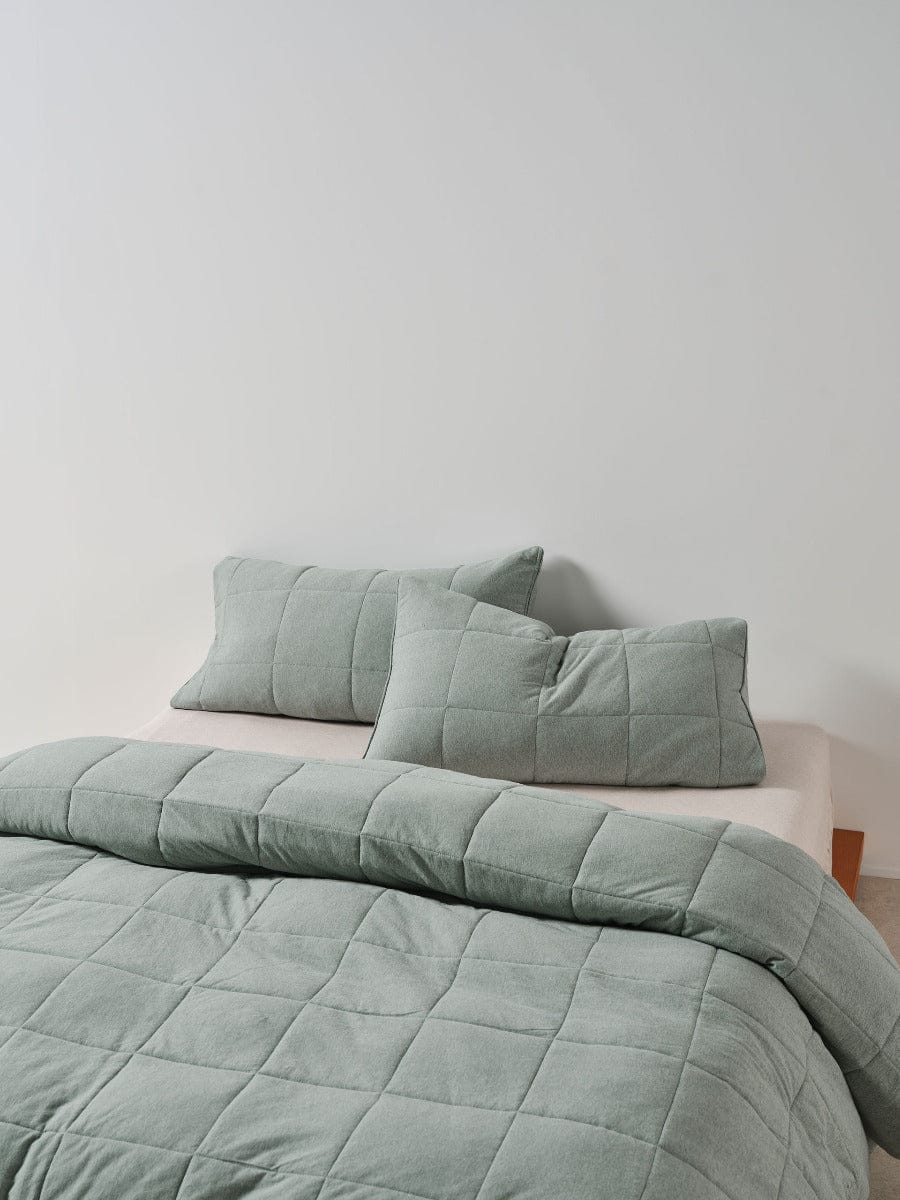 Linen House Quilt Cover LINEN HOUSE RYLAND | EUCALYPTUS QUILT COVER