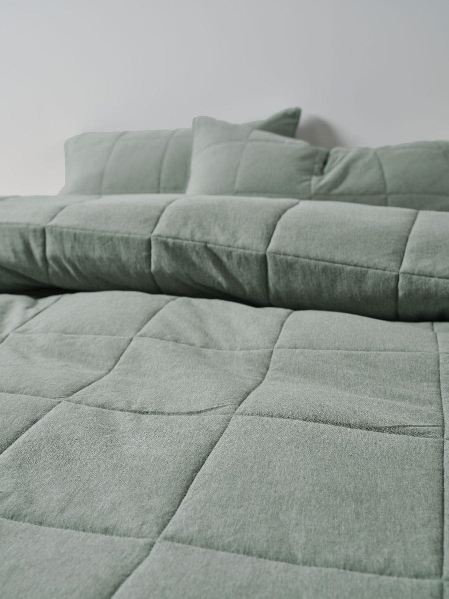 Linen House Quilt Cover LINEN HOUSE RYLAND | EUCALYPTUS QUILT COVER