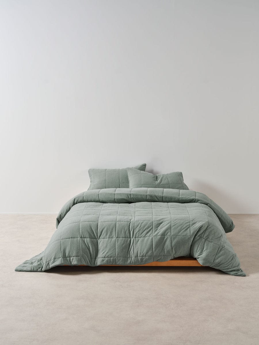 Linen House Quilt Cover LINEN HOUSE RYLAND | EUCALYPTUS QUILT COVER