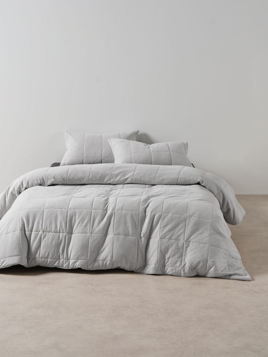 Linen House Quilt Cover LINEN HOUSE RYLAND | GREY QUILT COVER