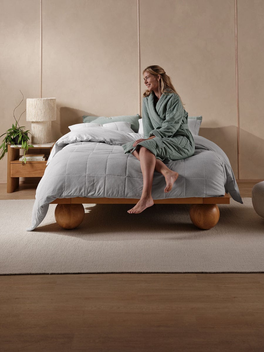 Linen House Quilt Cover LINEN HOUSE RYLAND | GREY QUILT COVER