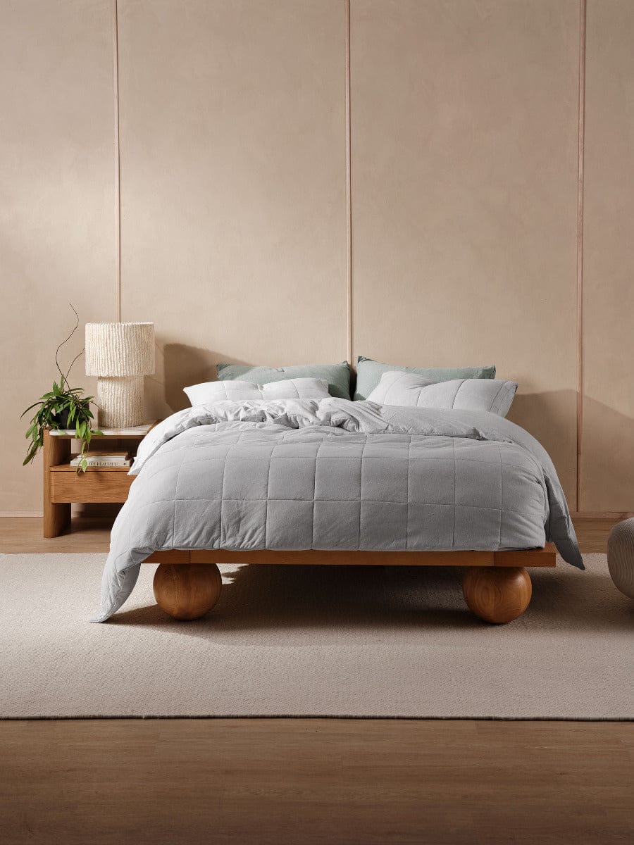 Linen House Quilt Cover LINEN HOUSE RYLAND | GREY QUILT COVER