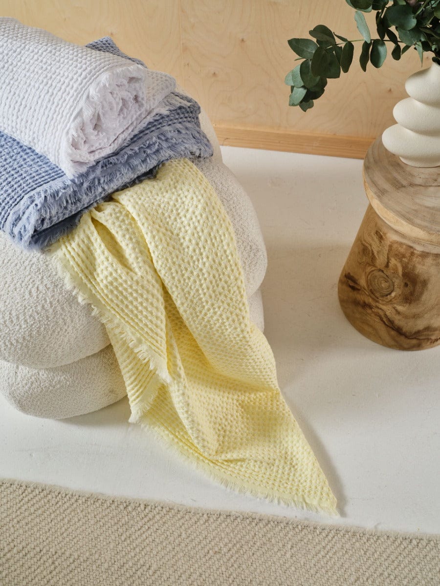 Linen House Blanket LINEN HOUSE SALTWATER | BUTTER THROW