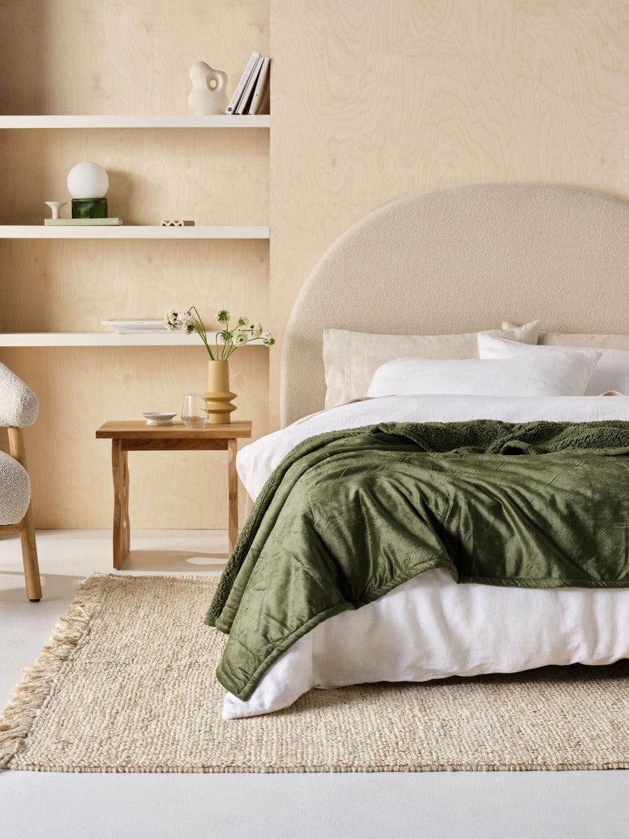 Linen House Blanket Linen House SENA BLANKET - OLIVE