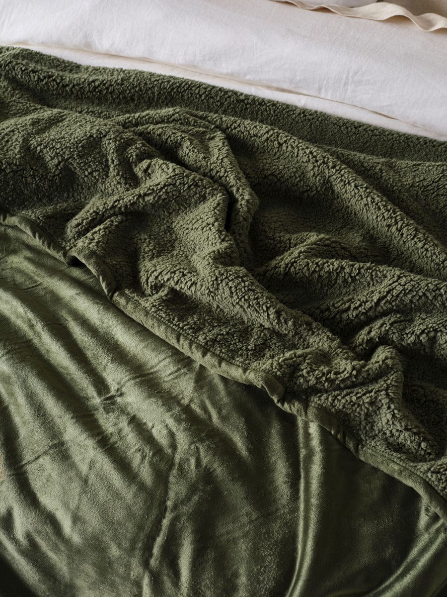 Linen House Blanket Linen House SENA BLANKET - OLIVE