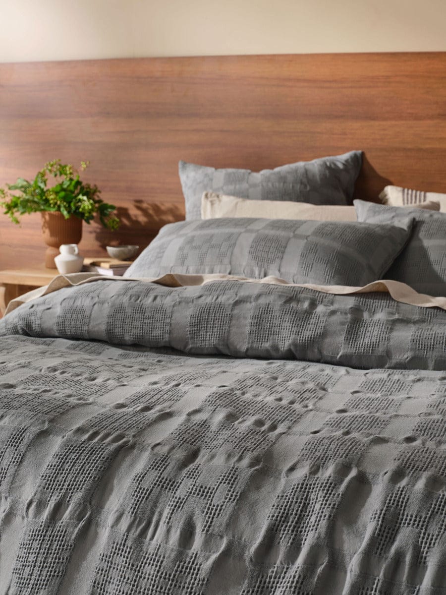 Linen House Quilt Cover LINEN HOUSE SEREN QUILT COVER SET - SHADOW
