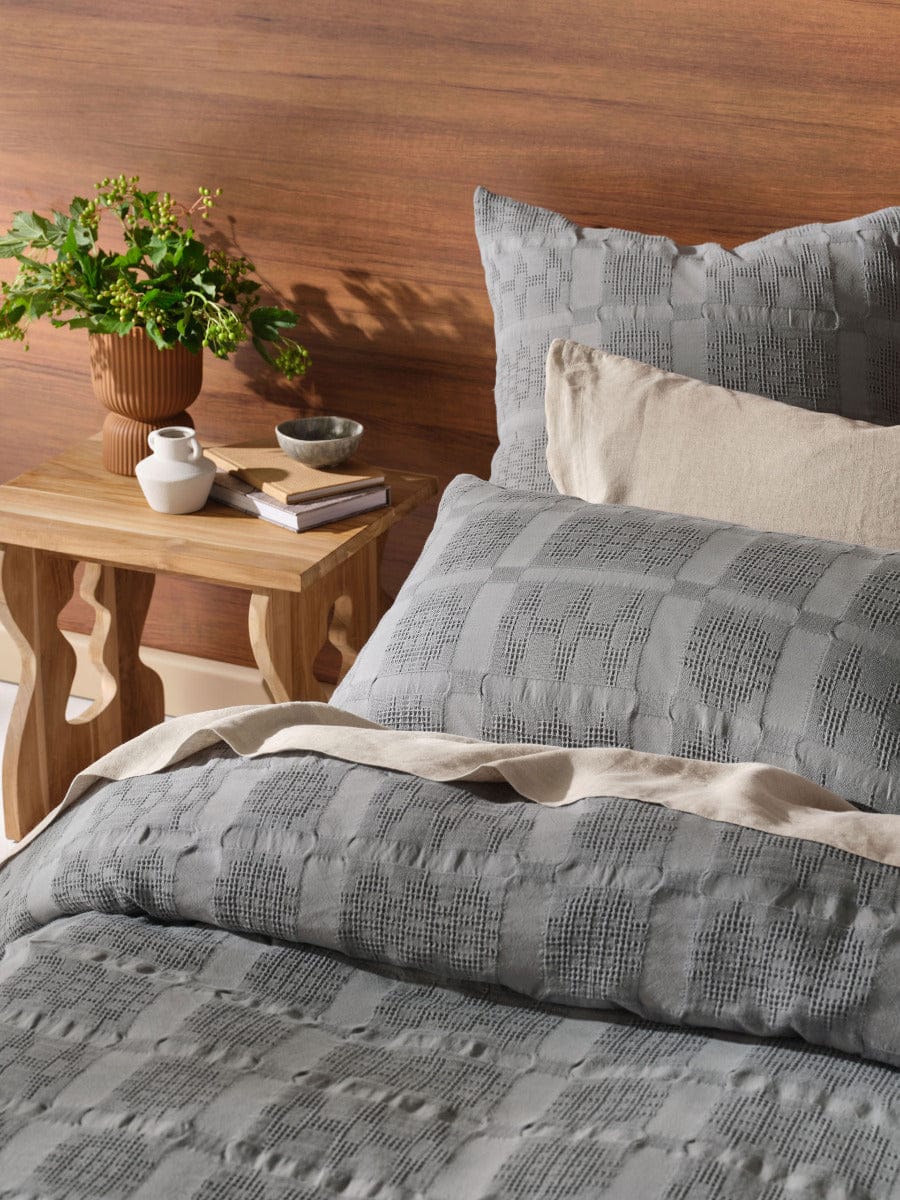 Linen House Quilt Cover LINEN HOUSE SEREN QUILT COVER SET - SHADOW