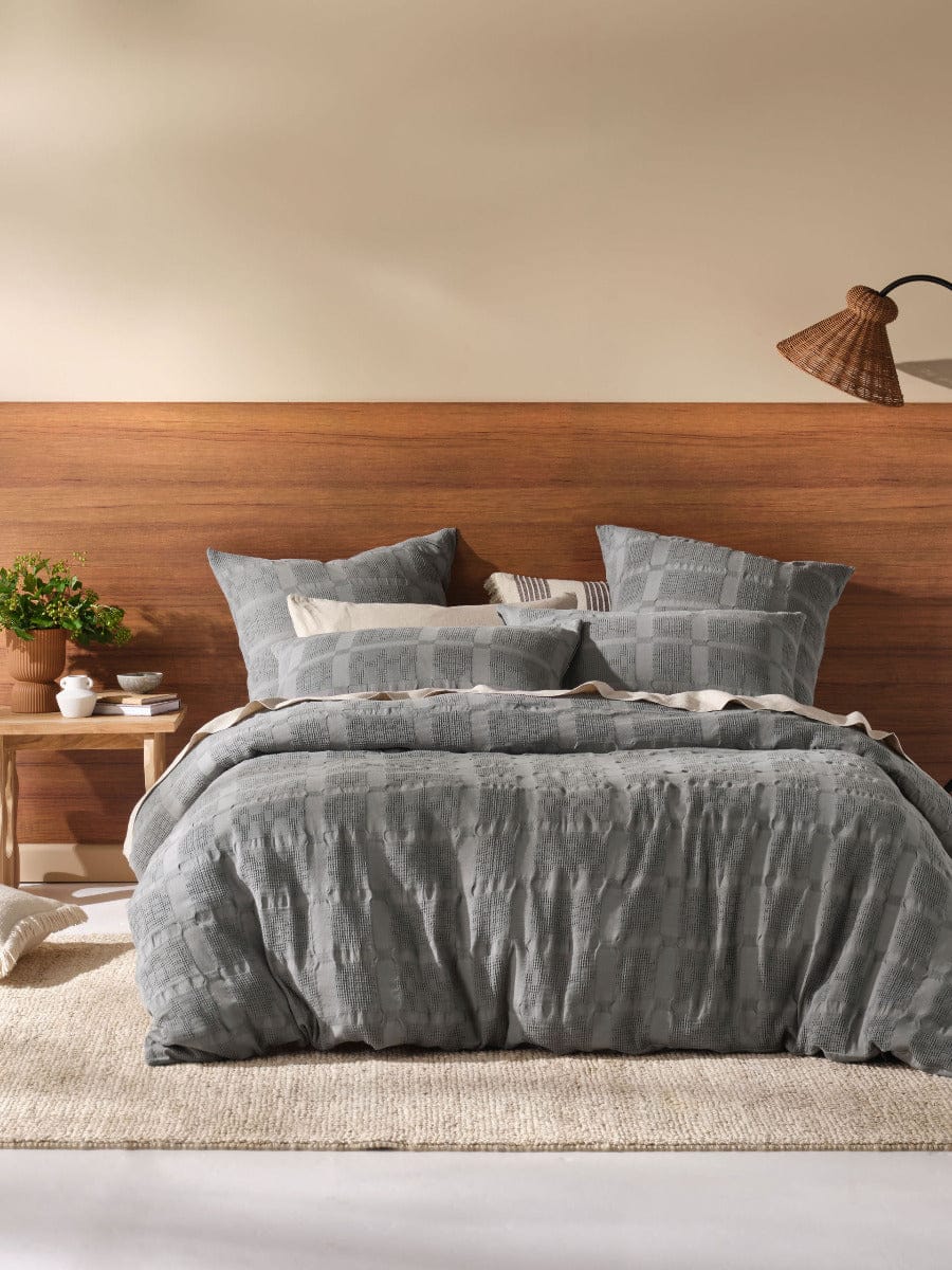 Linen House Quilt Cover LINEN HOUSE SEREN QUILT COVER SET - SHADOW