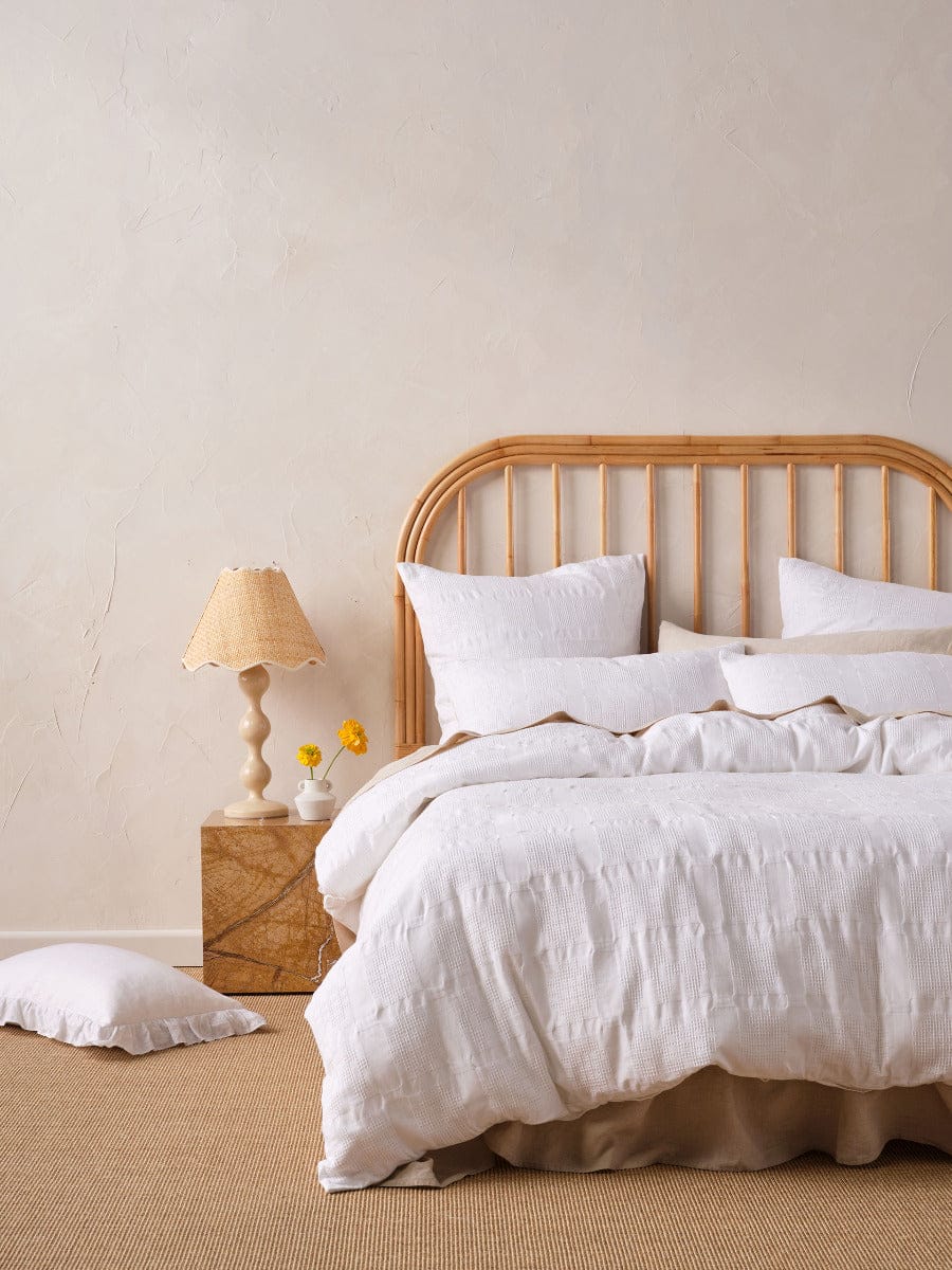 Linen House Quilt Cover LINEN HOUSE SEREN WHITE QUILT COVER SET