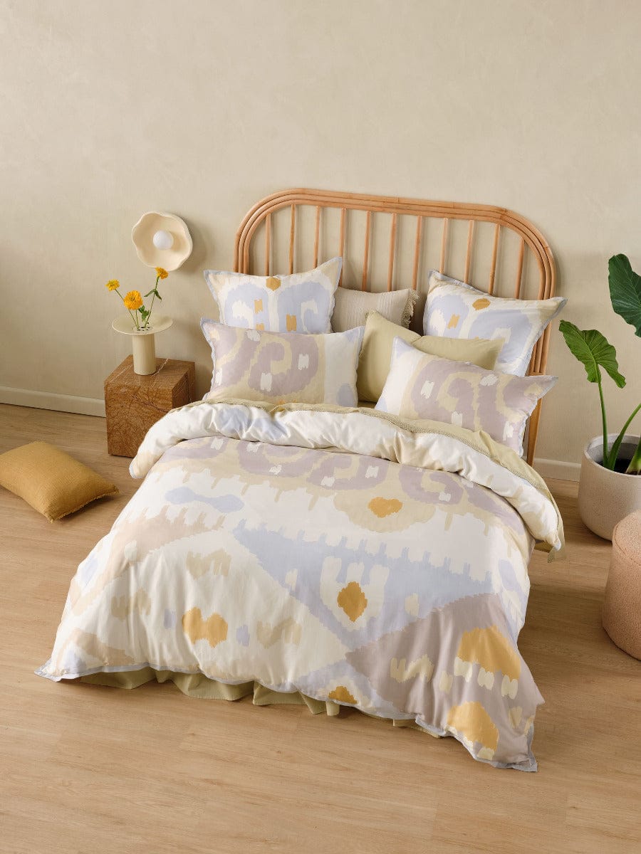 Linen House Quilt Cover LINEN HOUSE SIVAN PISTACHIO QUILT COVER SET