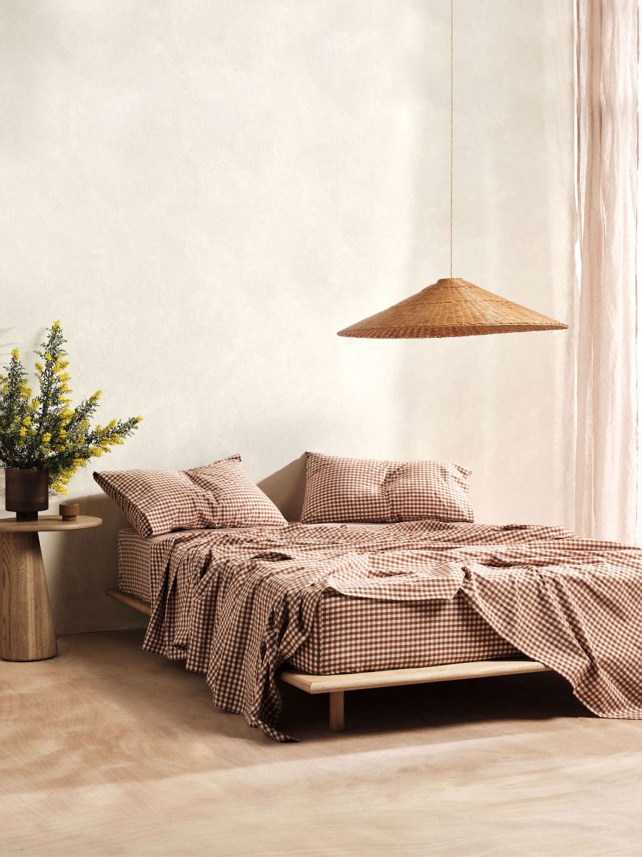 Linen House Bed Sheets LINEN HOUSE SPRINGSTEEN CINNAMON SHEET SET