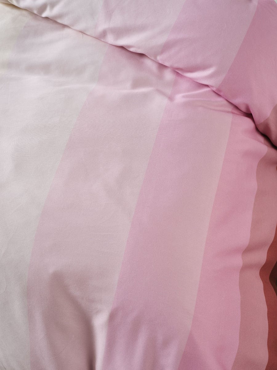 Linen House Quilt Cover LINEN HOUSE SUNRISE STRIPE | BUBBLEGUM QUILT COVER
