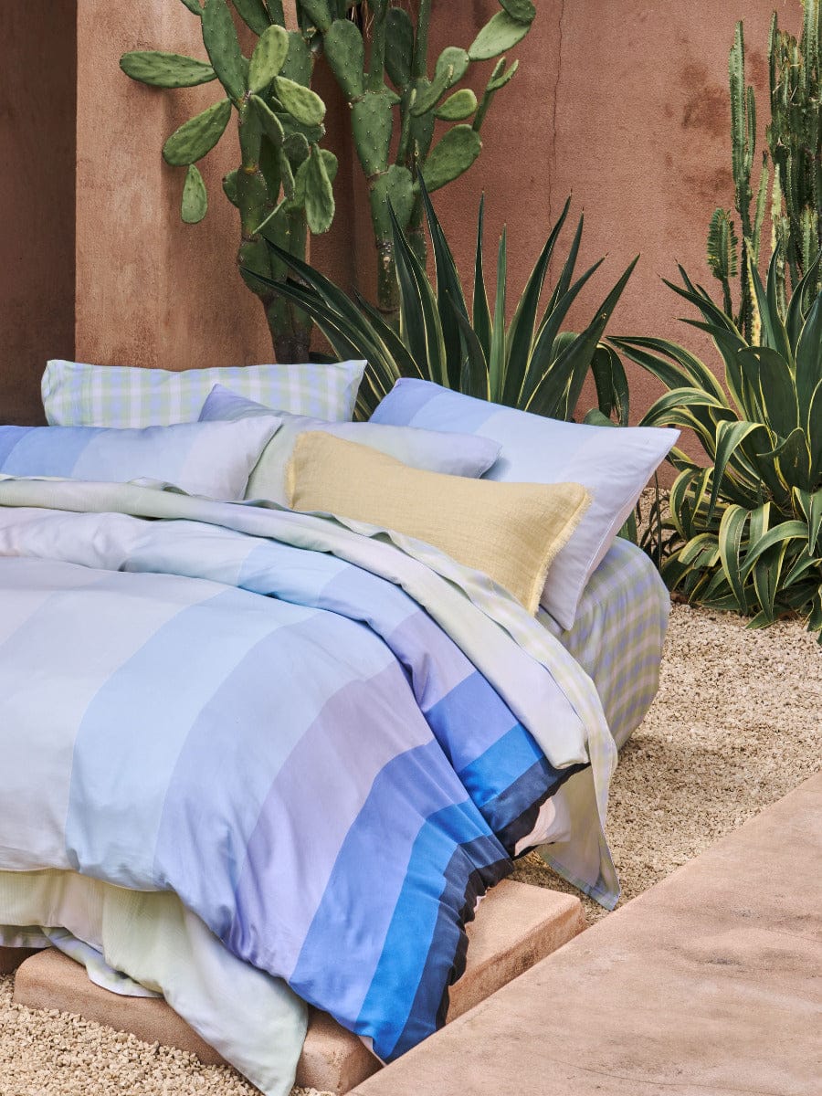 Linen House Quilt Cover LINEN HOUSE SUNRISE STRIPE | CLEARWATER QUILT COVER