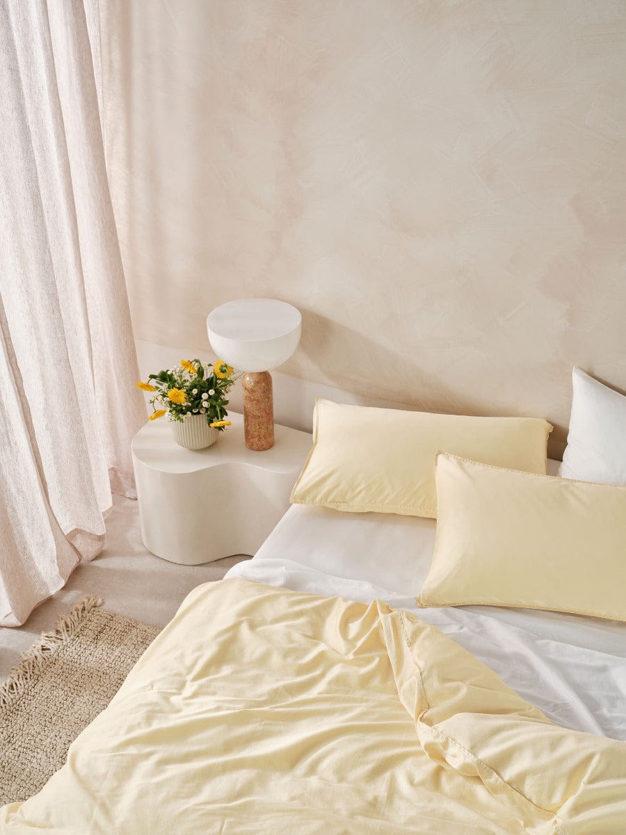 Linen House Quilt Cover LINEN HOUSE SURF WASH | BUTTER QUILT COVER