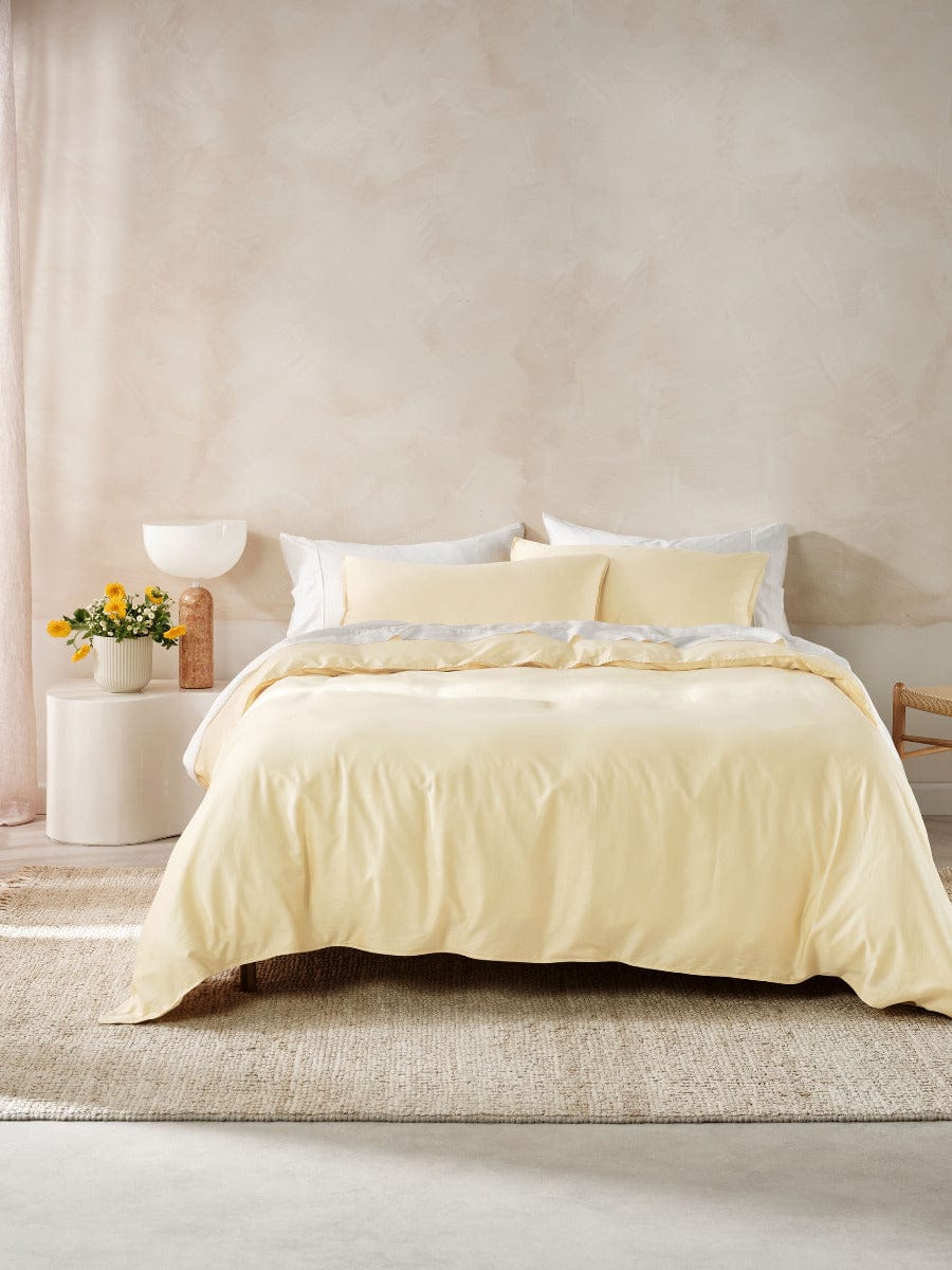 Linen House Quilt Cover LINEN HOUSE SURF WASH | BUTTER QUILT COVER