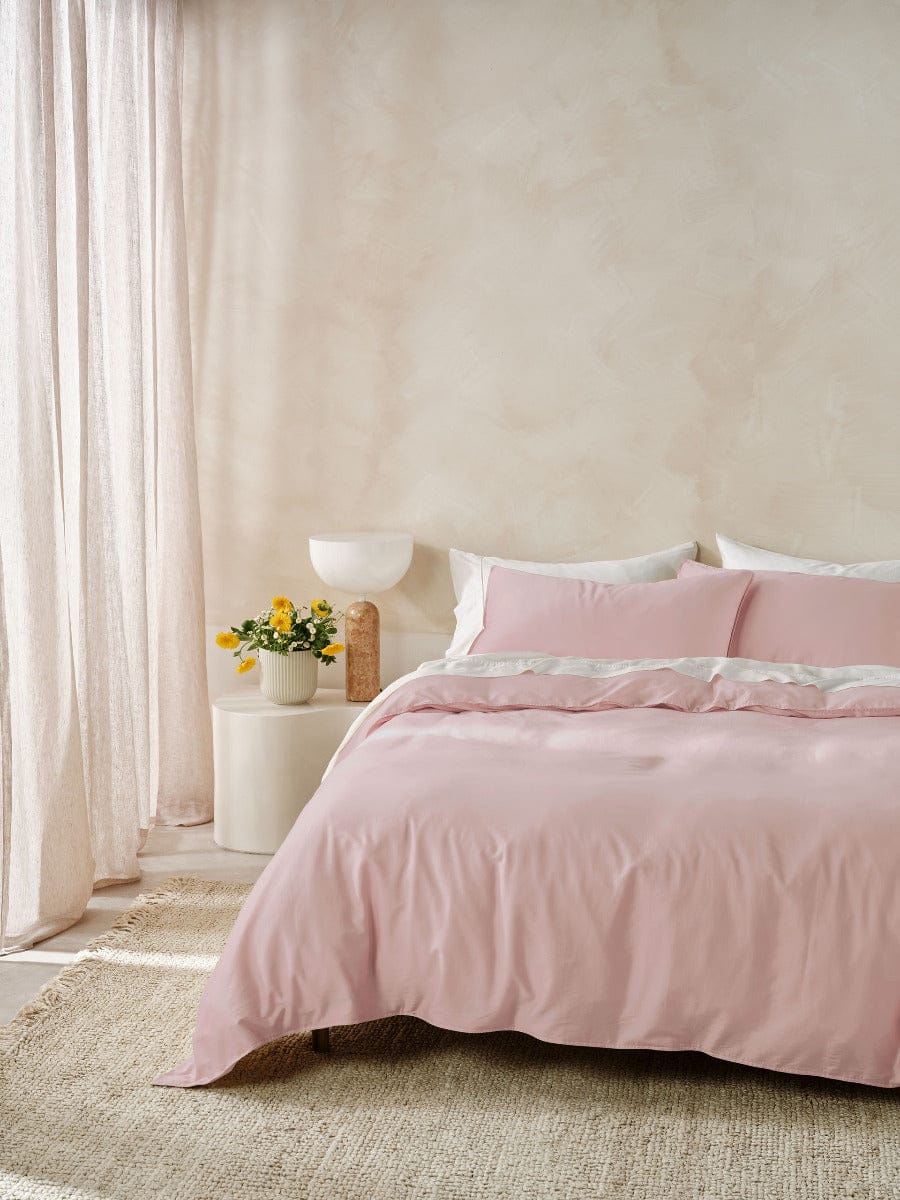 Linen House Quilt Cover LINEN HOUSE SURF WASH | DUSTY ROSE QUILT COVER