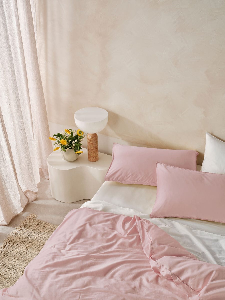 Linen House Quilt Cover LINEN HOUSE SURF WASH | DUSTY ROSE QUILT COVER
