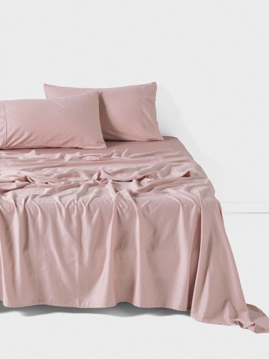 Linen House Bed Sheets LINEN HOUSE SURF WASH | DUSTY ROSE SHEET SET