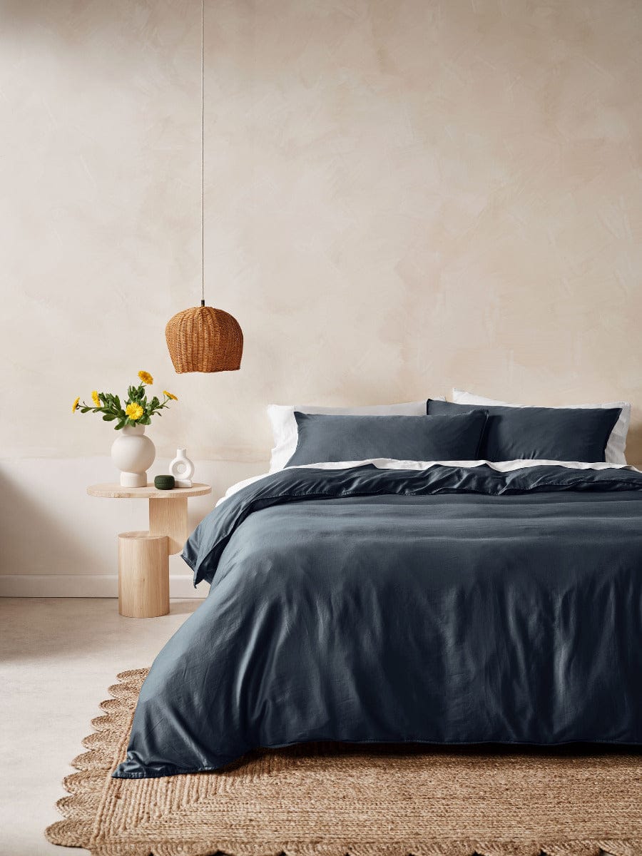 Linen House Quilt Cover LINEN HOUSE SURF WASH | MIDNIGHT QUILT COVER