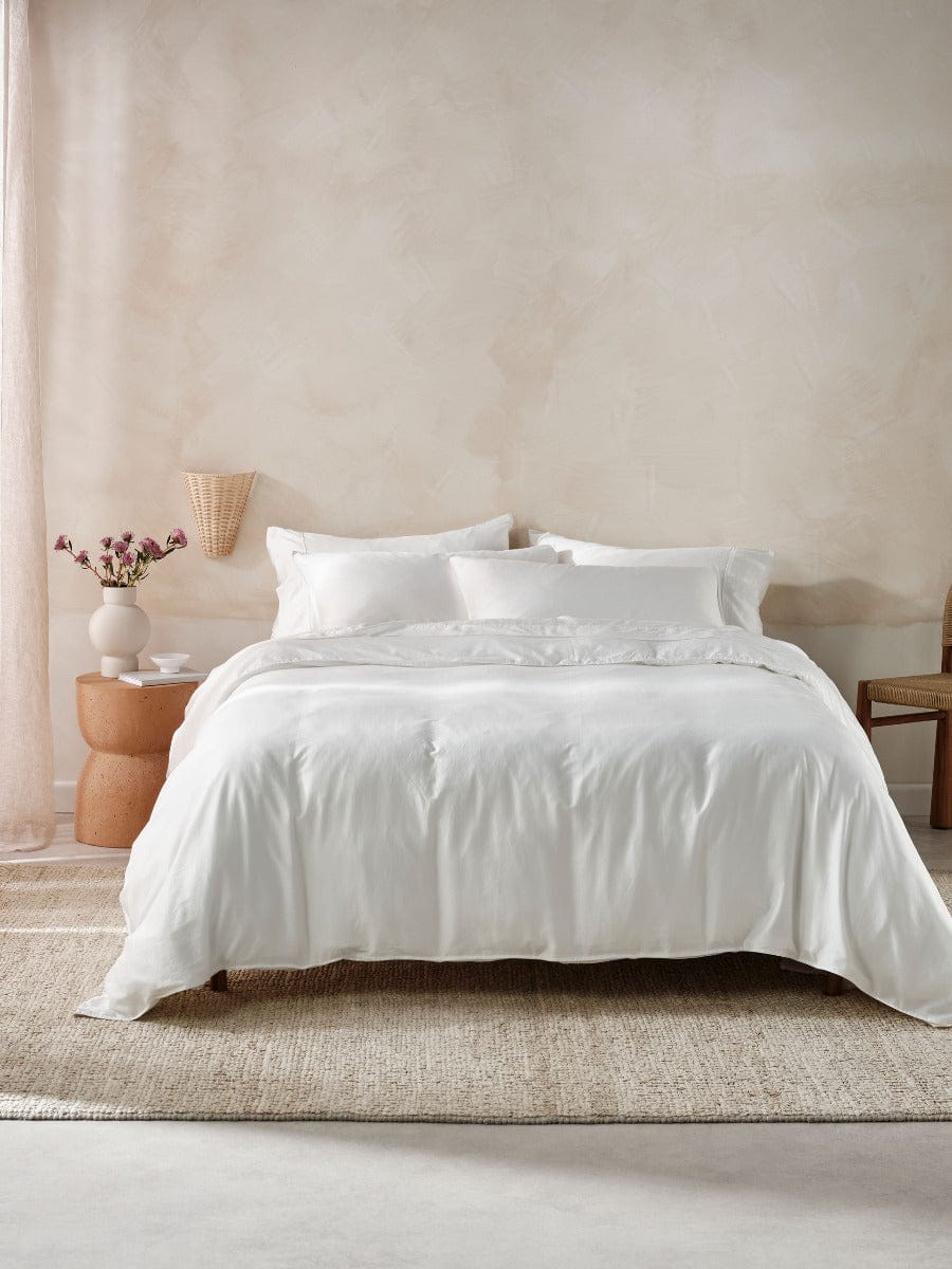 Linen House Quilt Cover LINEN HOUSE SURF WASH | WHITE QUILT COVER