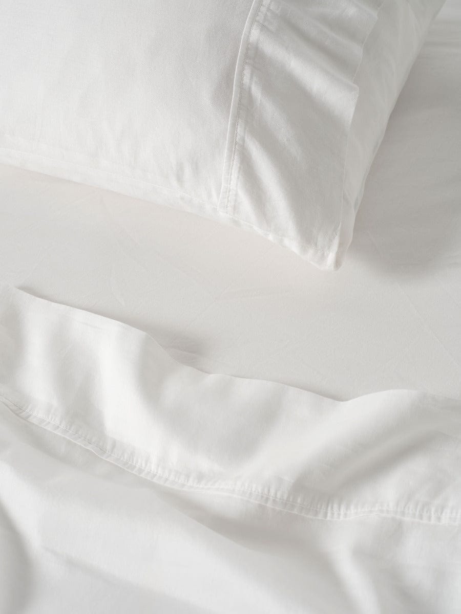 Linen House Bed Sheets LINEN HOUSE SURF WASH | WHITE SHEET SET