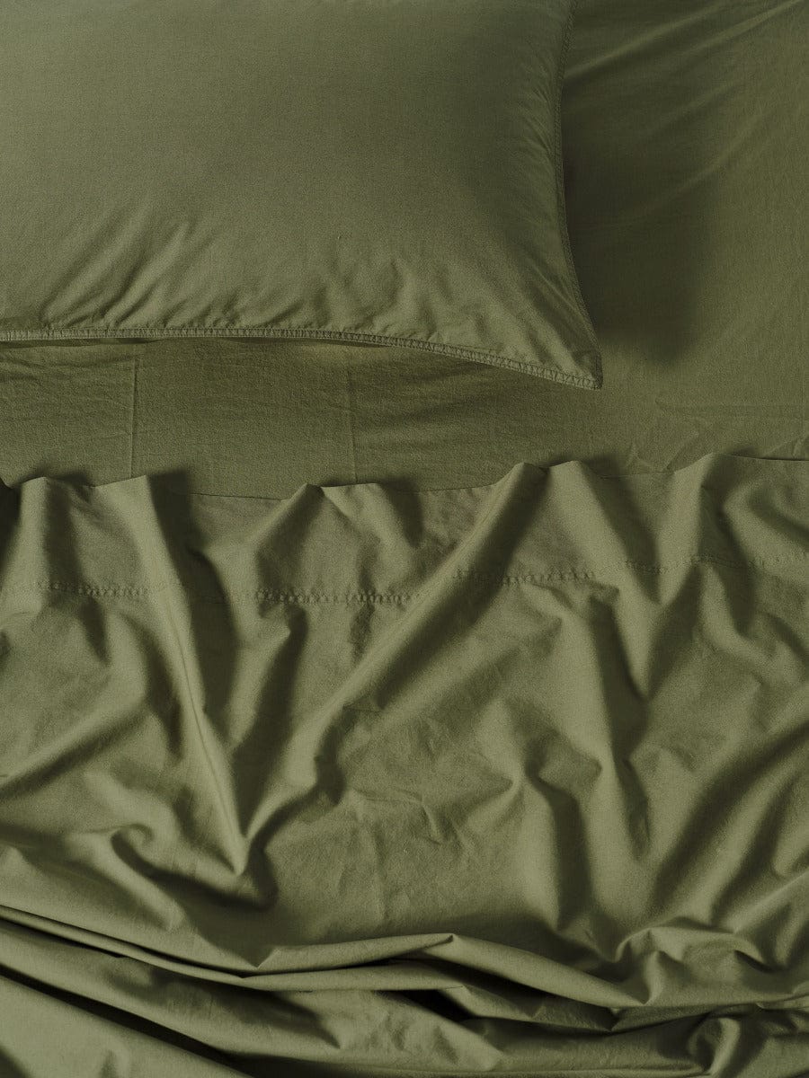 Linen House Bed Sheets LINEN HOUSE TERRA OLIVE SHEET SET
