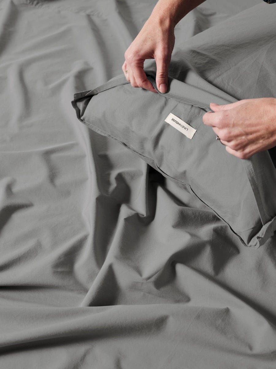 Linen House Bed Sheets LINEN HOUSE TERRA | STEEL SHEET SET