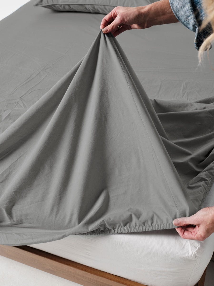 Linen House Bed Sheets LINEN HOUSE TERRA | STEEL SHEET SET