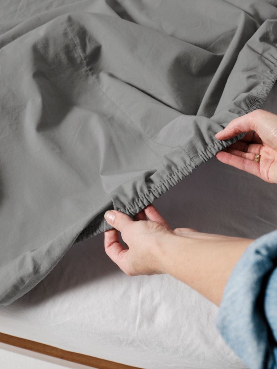 Linen House Bed Sheets LINEN HOUSE TERRA | STEEL SHEET SET