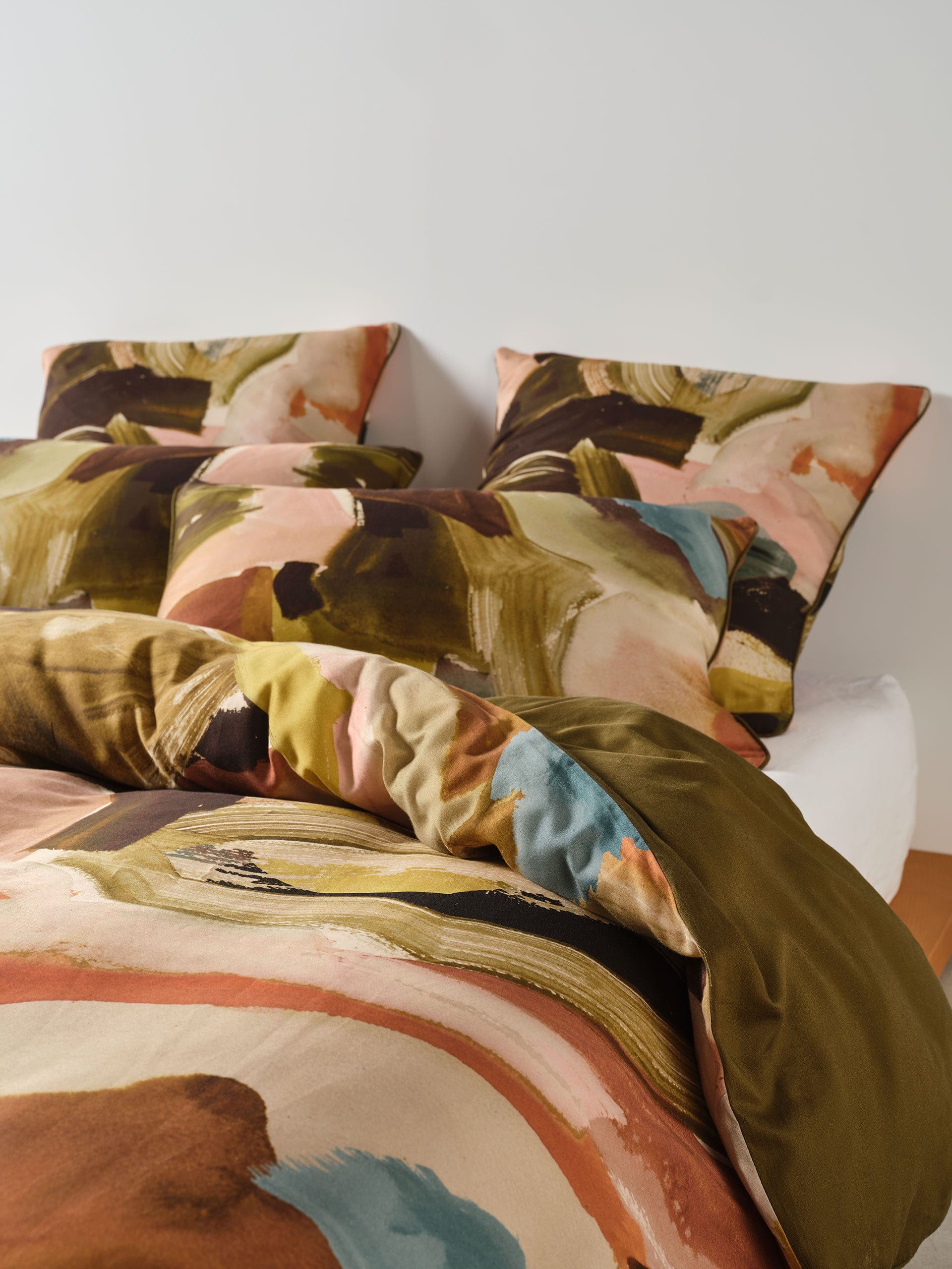 Linen House Quilt Cover LINEN HOUSE VANA | OLIVE QUILT COVER SET