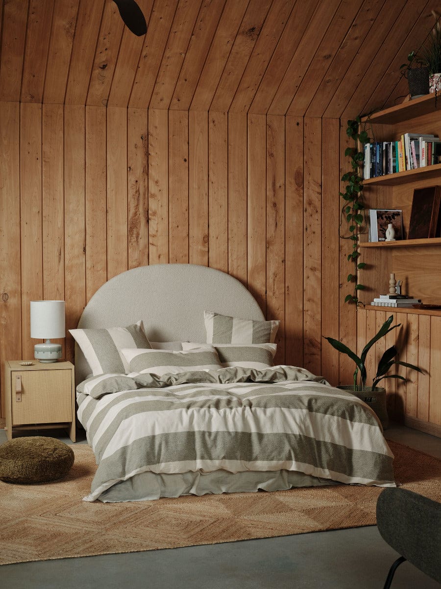 Linen House Quilt Cover LINEN HOUSE VANA | OLIVE QUILT COVER SET